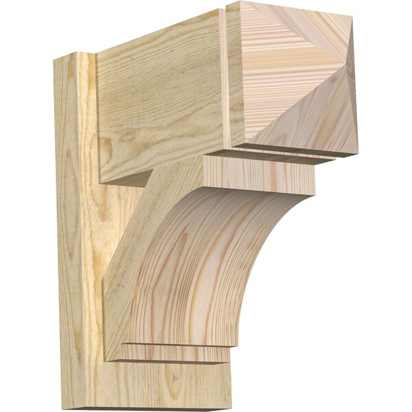 Ekena Millwork Imperial Arts & Crafts Rough Sawn Outlooker, Douglas Fir, 8"W x 16"D x 16"H OUT08X16X16IMP03RDF - main